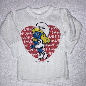 Vintage smurfette long John top size 24m/2t